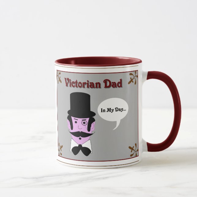 Papa victorien tasse "dans mon jour" (Droite)