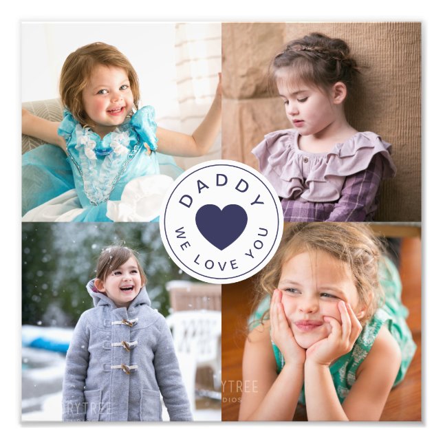 Papa We Love You 4 Photo Collage (Devant)