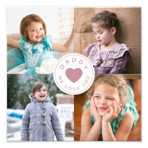 Papa We Love You Photo Collage Print