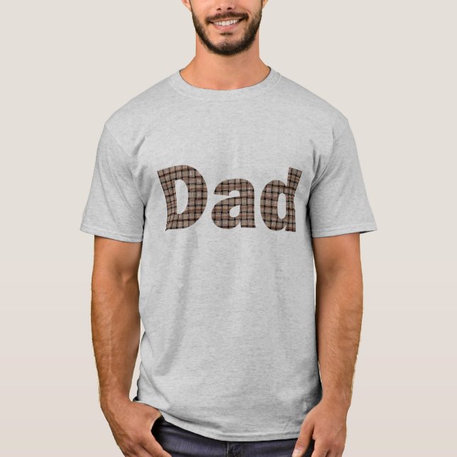 Papa Word dans Rustic Burlap Weave Motif T-shirt (Devant)