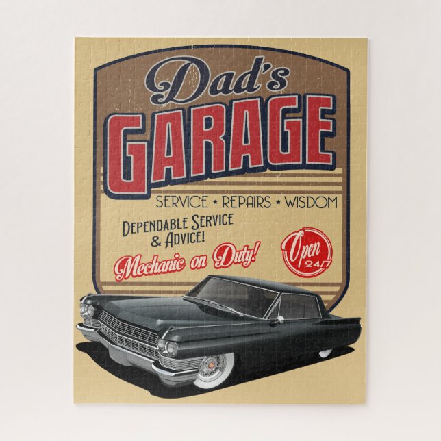 Papa's 1964 Cadillac Garage Puzzle (Vertical)