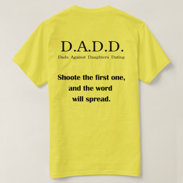 Papas contre des filles datant le T-shirt (Design dos)