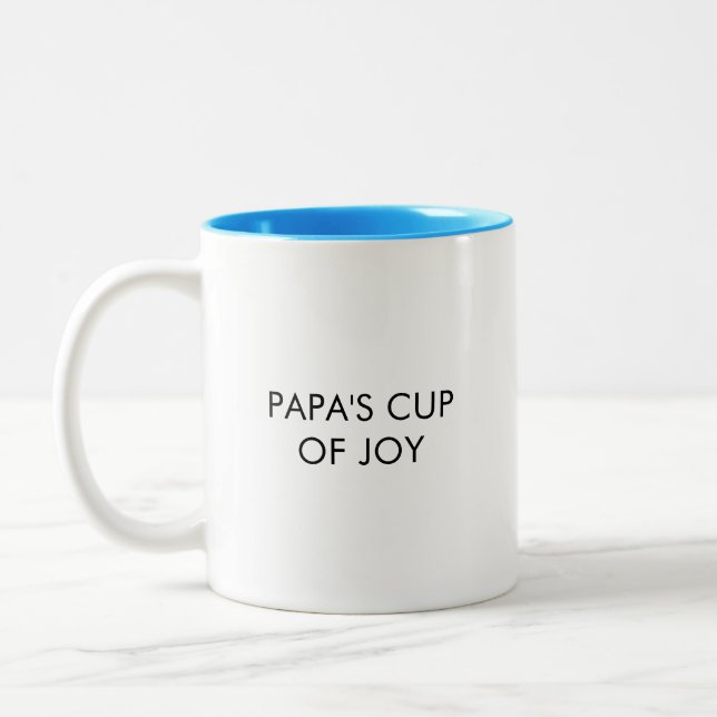 Papa's Cup of Joy Funny Coffee Mug (Gauche)