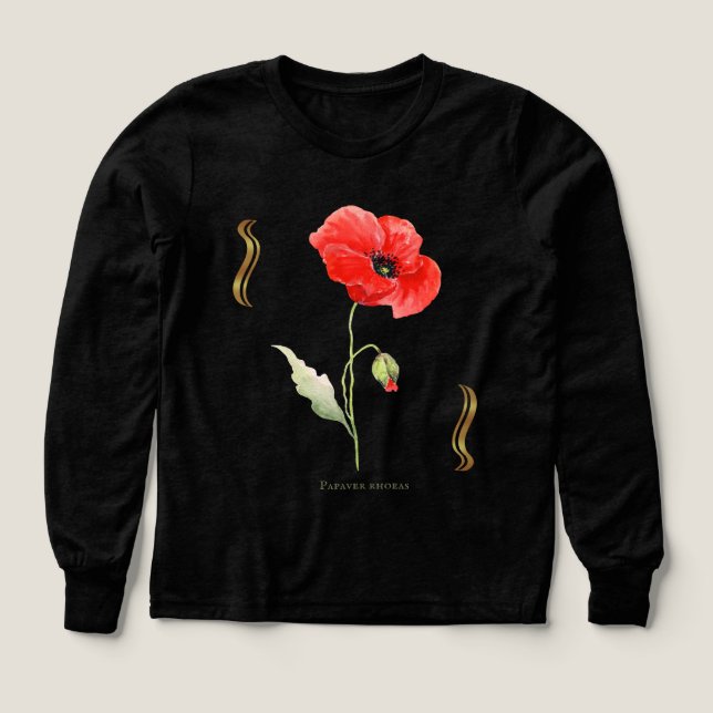 Papaver rhoeas tshirt (Motif recto)