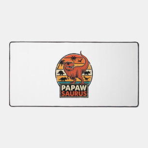 Papawsaurus Rétro Dinosaure Coucher de Soleil Vect