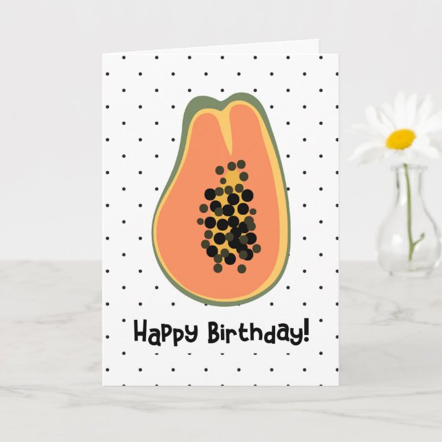Papaya Bonne Carte d'anniversaire (Petite plante)