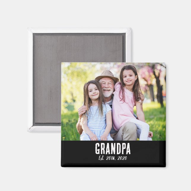 Papé a Fondé Cadeau Magnet Photo (Recto/Verso)
