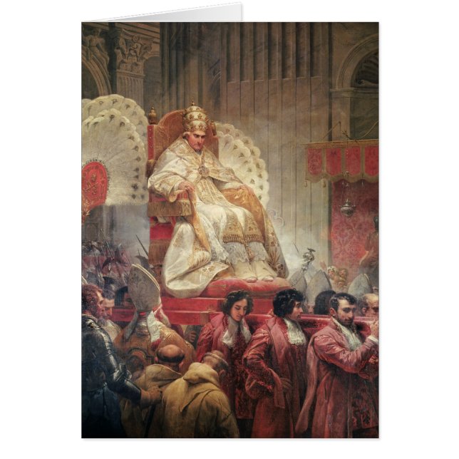 Pape VIII en St Peter sur le Sedia Gestatoria (Devant)