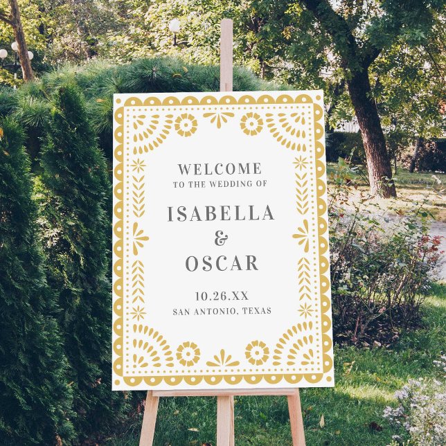 Papel Neutre Picado Inspiré Mariage Affiche de bie (Créateur téléchargé)