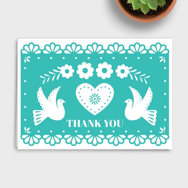 Papel Picado Carte de remerciements (Créateur téléchargé)