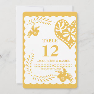 Papel Picado Gold Harvest Fiesta Numéro de table