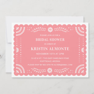 Papel Picado Invitation à la douche nuptiale mexic