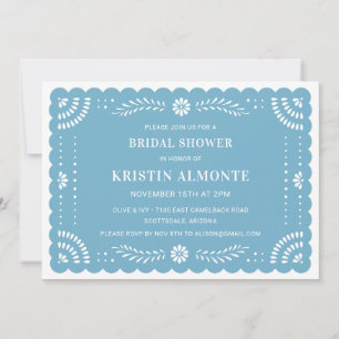 Papel Picado Invitation à la douche nuptiale mexic