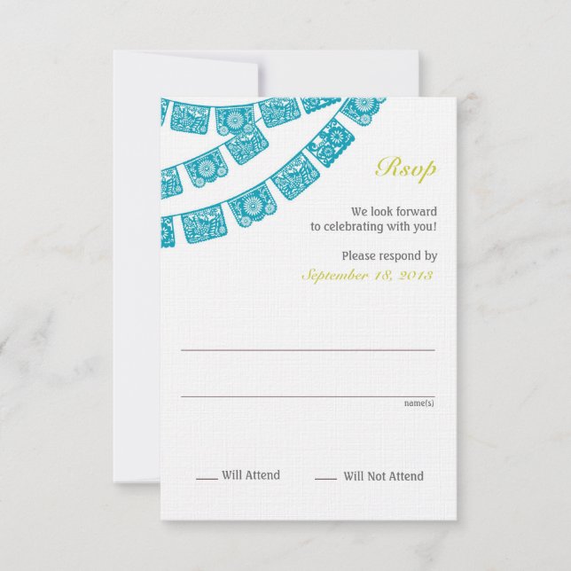 Papel Picado Mariage Rsvp (Devant)