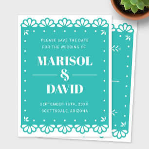 Papel Picado Style Enregistrer La Carte Date