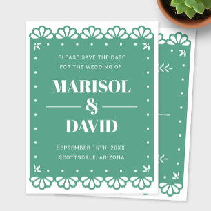 Papel Picado Style Enregistrer La Carte Date