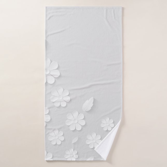 Paper flower background white (Serviette de bain)