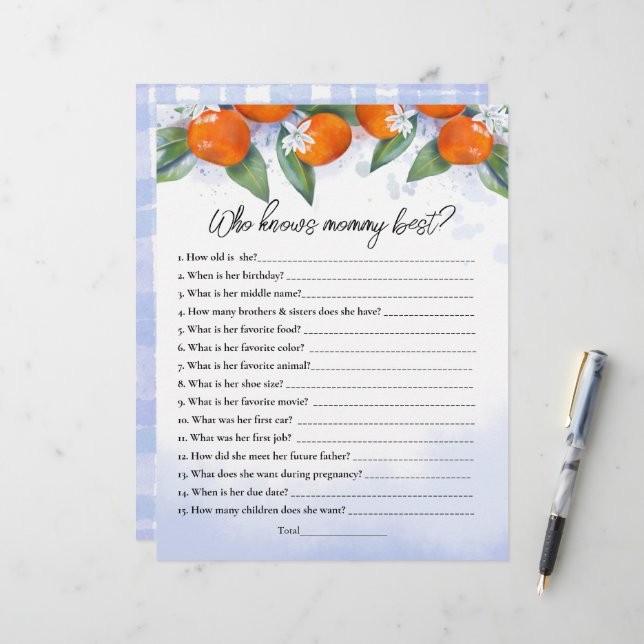 Paper Sheet jeu "Qui connaît maman le mieux ?" (Devant/Arrière en situation)