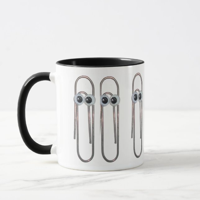 Paperclips aux yeux googly Mug (Gauche)