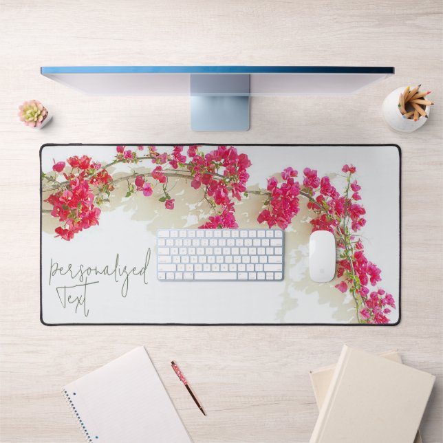 Paperflower rose blanche Ajouter votre nom Girly E (Bureau 1)