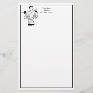 Papeterie 1930 s Fashionable Lady Golfer avec le club de gol