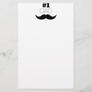 Papeterie #1 Papa Mustache noire - Numéro Un
