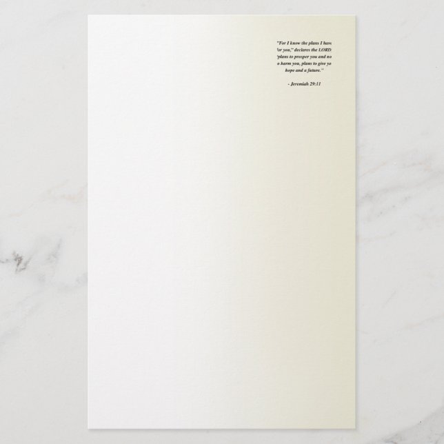 Papeterie 29:11 de JÉRÉMIE (Devant)