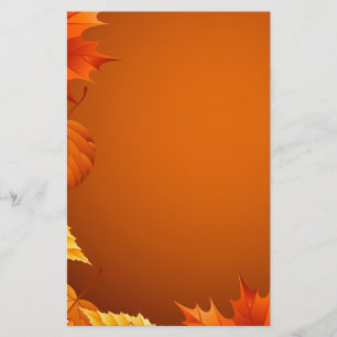Papeterie 2.ai Orange Feuilles d'automne