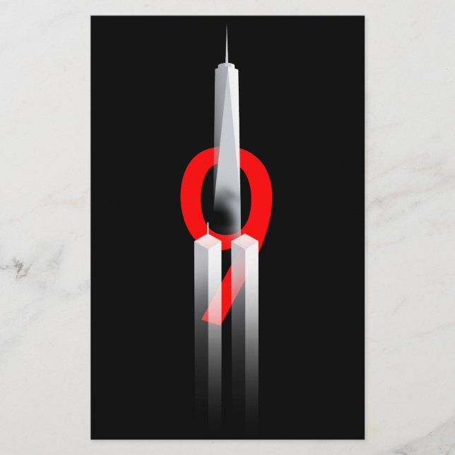 Papeterie 9 11 N'oubliez jamais souvenir 9.11.2001 Memorial (Devant)