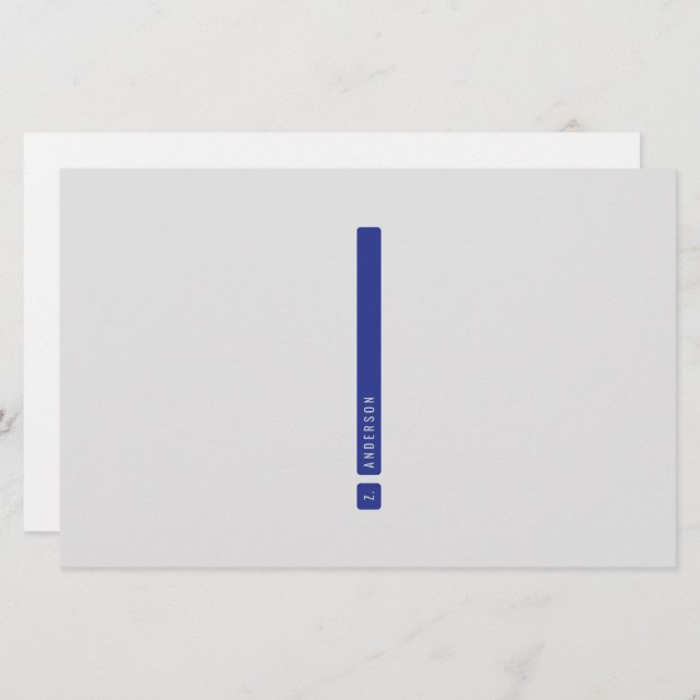 Papeterie à barres divisées (Devant / Derrière)