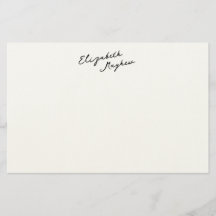 Papeterie à monogramme avec nom manuscrit classiqu