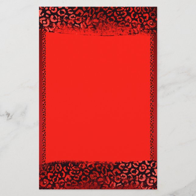Papeterie à motif léopard rouge (Devant)