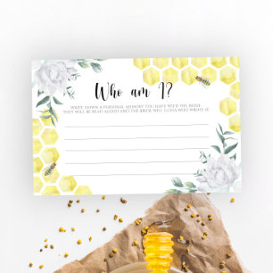 Papeterie Abeille aquarelle fleurie Qui suis-je jeu de douch