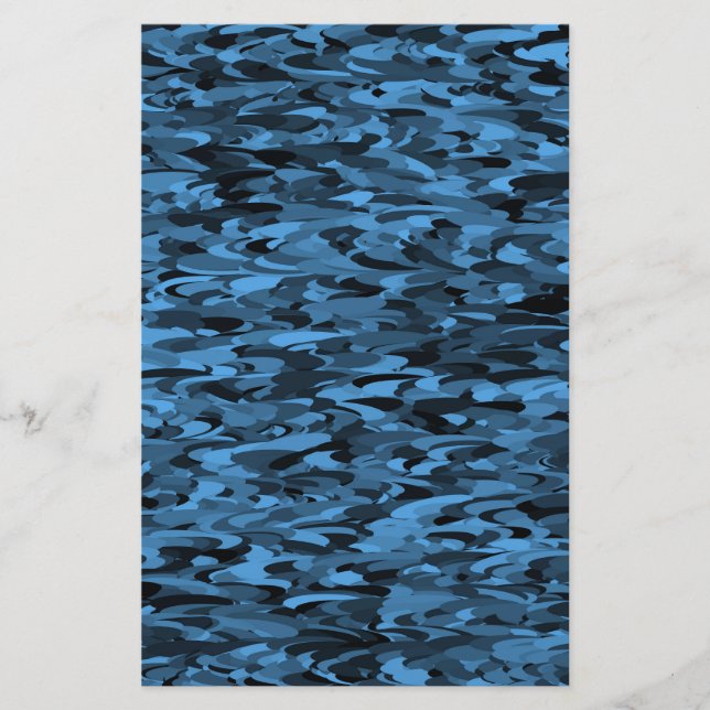 Papeterie Abstrait Motif bleu noir (Devant)