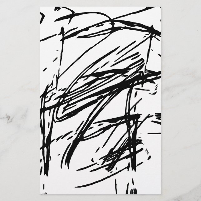 Papeterie Abstrait noir et blanc (Devant)