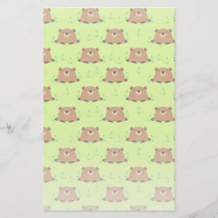 Papeterie Adorable Motif de la marmotte de bois