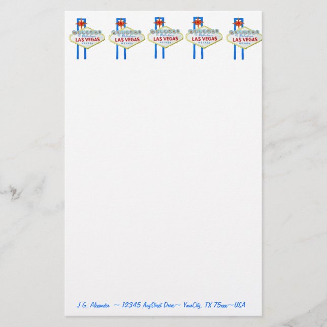 Papeterie Affiche de bienvenue de bande de Las Vegas (Devant)