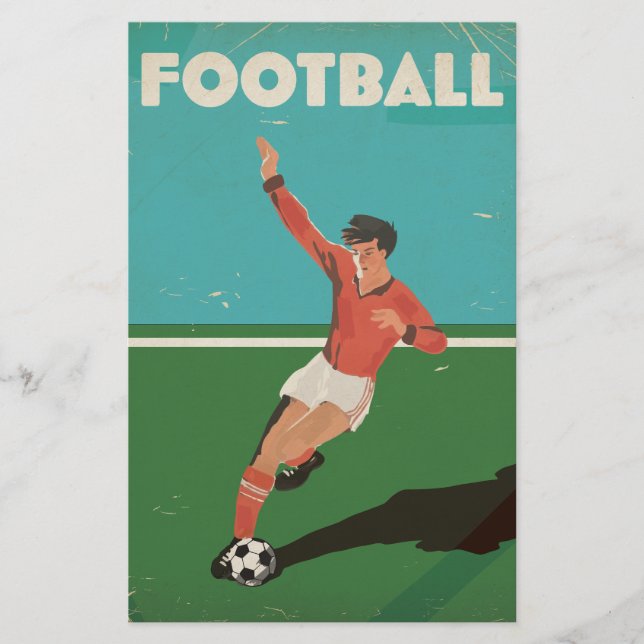 Papeterie Affiche de football vintage (Devant)