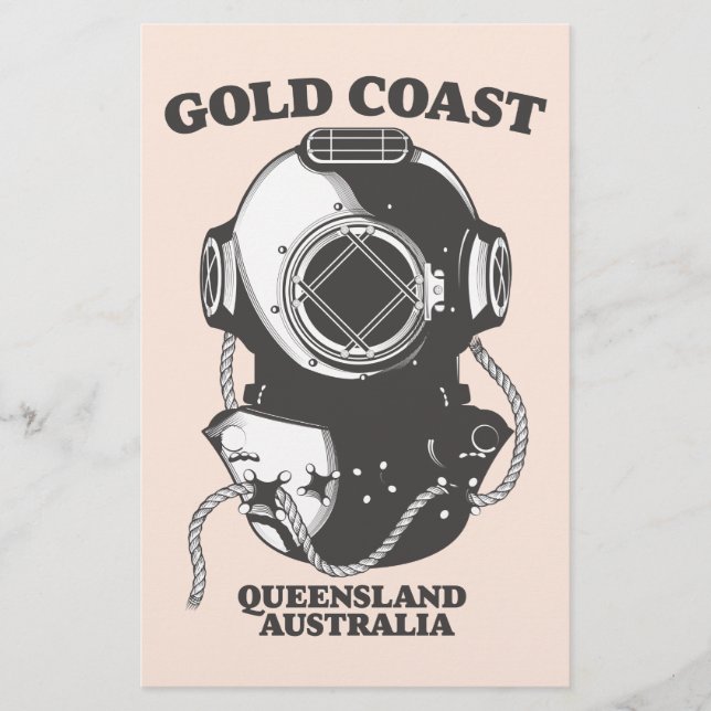 Papeterie Affiche de plongée Gold Coast Queensland Australie (Devant)