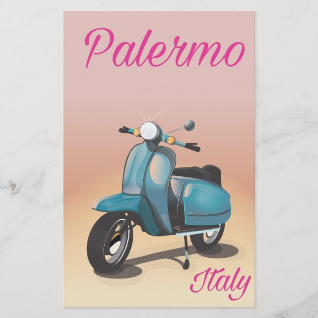 Papeterie Affiche de scooter à Palerme Italie (Devant)