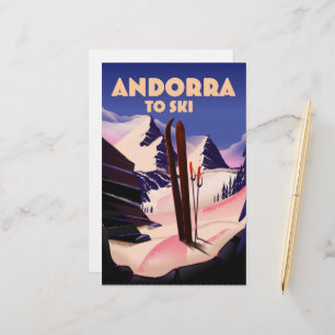 Papeterie affiche de ski d'Andorre.