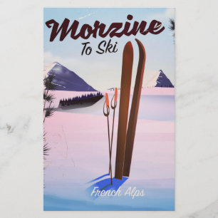 Papeterie Affiche de ski de Morzine, Alpes françaises