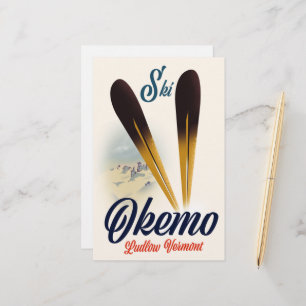 Papeterie Affiche de ski Okemo Ludlow Vermont