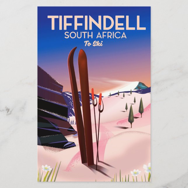 Papeterie Affiche de ski Tiffindell Afrique du Sud (Devant)