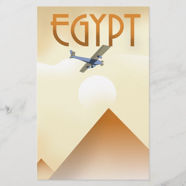 Papeterie Affiche de vol de style vintage Egypte (Devant)