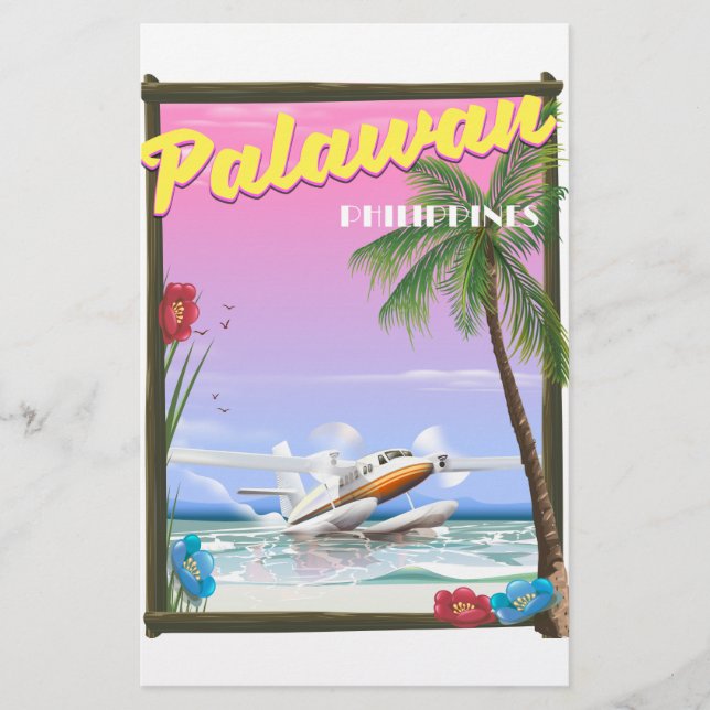 Papeterie Affiche de vol Palawan Philippines (Devant)