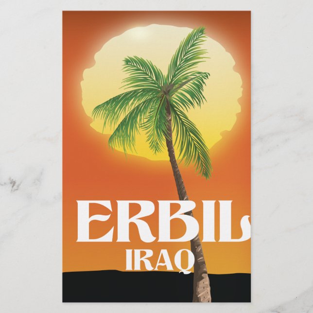 Papeterie Affiche de voyage à Erbil en Irak (Devant)