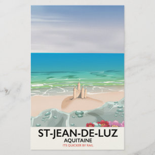 Papeterie Affiche de voyage à St-Jean-de-Luz, Aquitaine