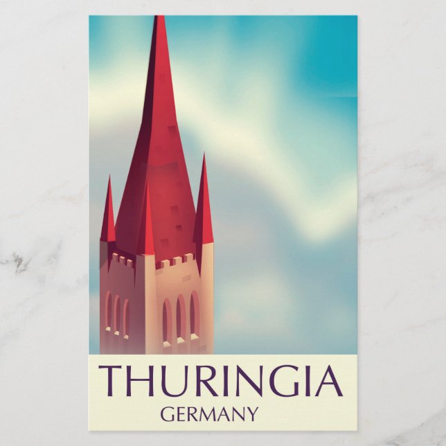 Papeterie Affiche de voyage Allemagne Thuringe (Devant)