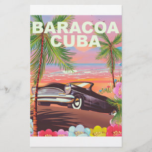 Papeterie Affiche de voyage automobile de Baracoa Cuba